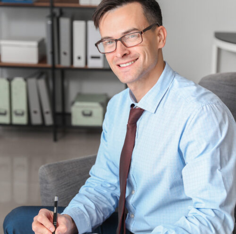 Portrait,Of,Male,Psychologist,In,Office